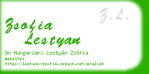 zsofia lestyan business card